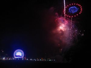 July 4 2016 fireworks over pier